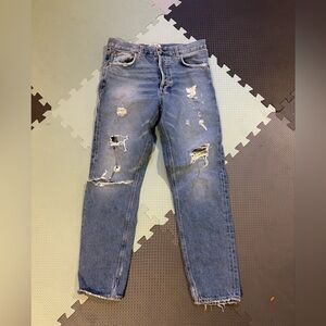 Agolde Women’s Ripped Blue Jeans